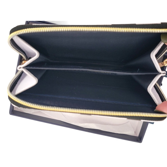 Dabney Lee Polka Dot Wallet Wristlet White Navy‎ | Preppy Chic NWT - Picture 2 of 4